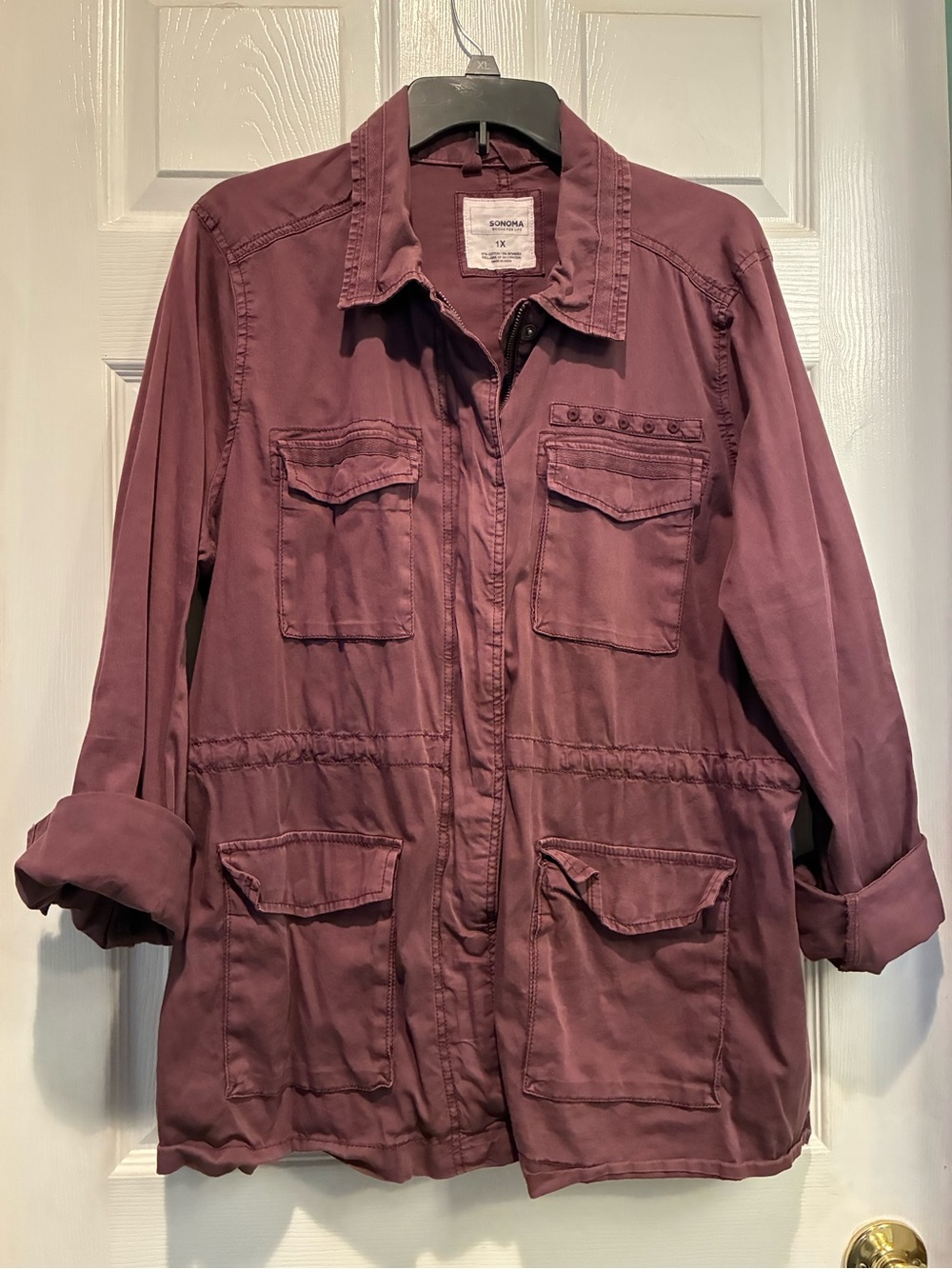 Sonoma Women's Burgundy Utility Jacket